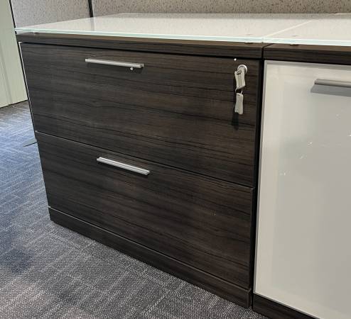 Glass Top Lateral File 1