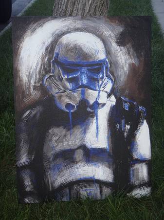 Star Wars stormtrooper "Storm Villain" -- 30x40 canvas art 1