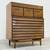 AMERICAN OF MARTINSVILLE 'DANIA' MID-CENTURY MODERN 6-DR TALL DRESSER 1 thumbnail