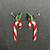 Christmas 1960’s candy cane and holly earrings w screw back, in painte 11 thumbnail