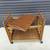 Vintage Rattan Rolling Cart with Wicker Top and Lower Shelf. 7 thumbnail