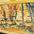 28" x23 " Vintage mid century boats painting 1 thumbnail