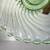 Greem Uranium Swirl Bohemian Glass Compote 5.5” Wide 8 thumbnail