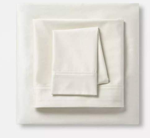 Organic twin xl sheet set, 400 threadcount.  Cream color 1