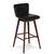 Set of 4 Article Sede Leather Swivel Bar Stools - Walnut And Black 5 thumbnail