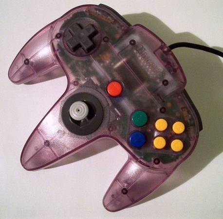 Nintendo N64 controller, Atomic Purple  Red Blue Grey Black 1