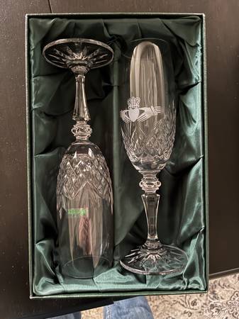 Galway Irish Claddagh Ring flute set of 2 1