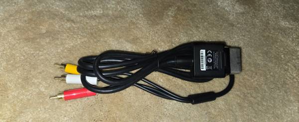 Official OEM Microsoft Xbox 360 AV Composite Audio/Video Cable RCA Bla 1