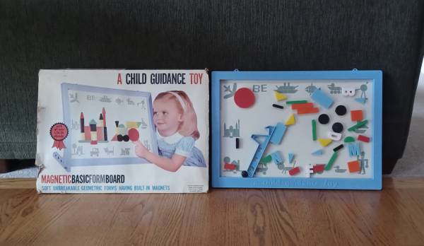 Vintage Magnetic Basic Form Board A Child Guidance Toy 1970s. 1