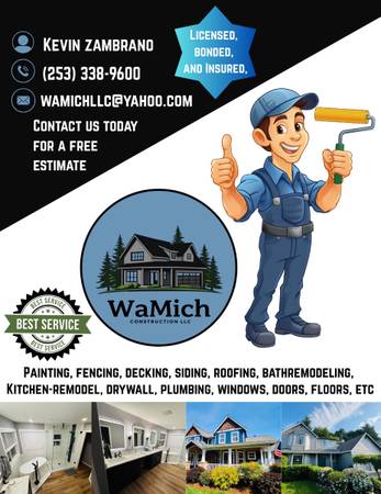 Roofing, Siding, Gutters, Deck, Fence, Pavers, General Contractor, Call Us For A 1