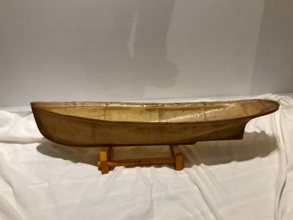 Vintage Handmade/homemade Fiberglass Boat model scale. 1