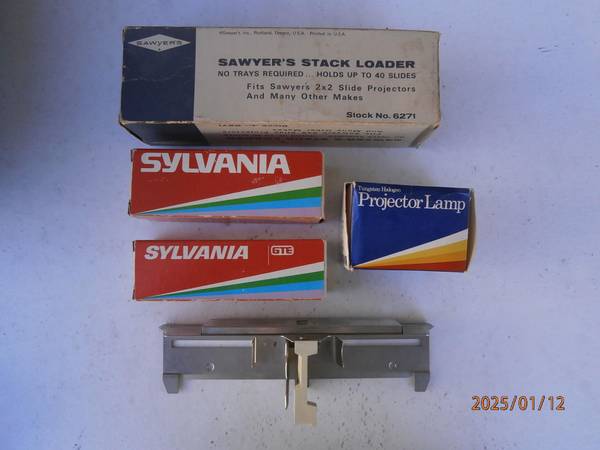 vintage Projector Lamps & Slide Stack loader 1