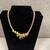Gold Tone Omega Wave Necklace Choker Snap Closer 1 thumbnail