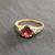 Vintage Natural Red Oval Tourmaline w/Diamonds 14K Gold Ring 15 thumbnail