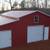 Extra Large Red Deluxe Barn With Three Garage Doors 1 thumbnail
