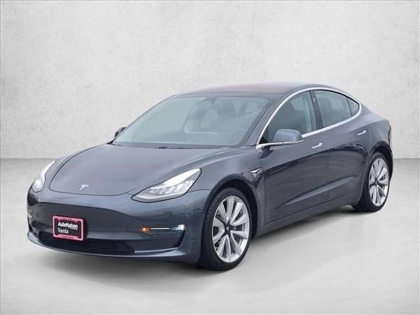 2018 Tesla Model 3 AWD All Wheel Drive Electric Long Range Battery 4-door Mid-Si 1