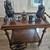 Vintage Solid Oak Tea Cart w/ Silverplate Tea & Coffee Service – Compl 1 thumbnail