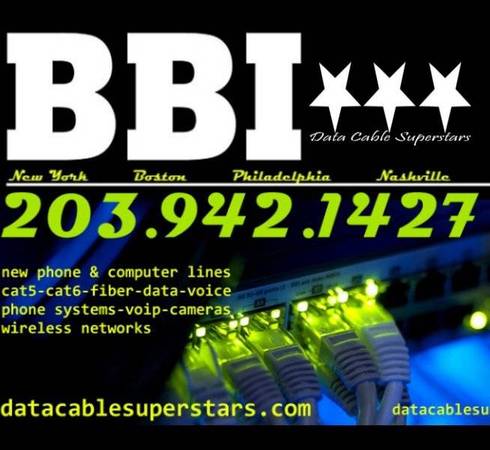 cat5 cat6 data cable technician camera computer phone POS network 1