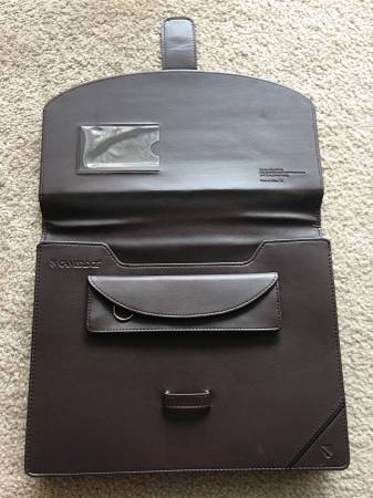 Cambridge Brown Padfolio Notepad Portfolio Organizer Bag Pockets case 1