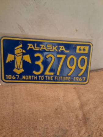 1966 Alaska License Plate 1