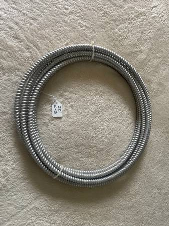 MC Armored Cable 10-3 22' long 1