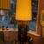 Set of 2 MCM Don Warshaw style wood and smoked plexiglass table lamps 1 thumbnail