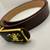 Women’s Celine Designer Brown Leather Belt with black/gold buckle with gold lo 4 thumbnail