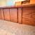 Large king-size storage bed set with oak finish and solid wood 4 thumbnail