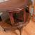 VINTAGE ROUND MAHOGANY 2 TIERED SIDE TABLE MID-CENTURY-FRENCH PROVINCI 3 thumbnail