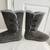 Pika Gray Button Mid Snow Boots shoes Faux Fur lined Women's size 9 3 thumbnail