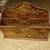 Pyrography Desk Holder Poppies Wood Burned Vintage 5 thumbnail