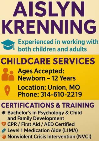 24/7 Child Care Union Missouri 1