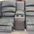 Black leather reclinable loveseat with console 6 thumbnail