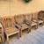 FOUR Rustic Teak Dining Armchairs with Sculpted Seat- Outdoor Patio Chairs 2 thumbnail