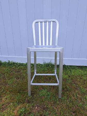 Crate & Barrel Anodized Aluminum Counter Stool 1
