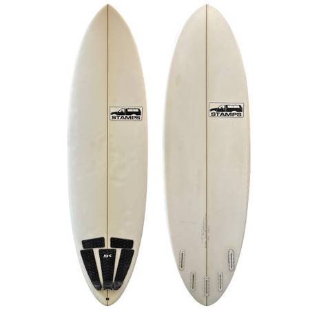 6'2" Stamps Surfboards "Fritter" - Used Performance Groveler Surfboard 1