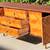 1954 MCM birch SIDEBOARD BUFFET with glass top & 4 double hinged doors 8 thumbnail