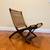 Vintage MCM 80's Hans Wegner style folding rope lounge chair Made in Y 1 thumbnail