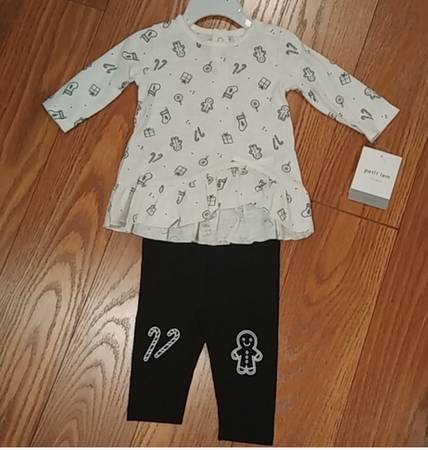 New (with Tags) Baby Girl Petit Lem Holiday Outfit - 3 month 1