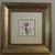 18" X 18" GOLD WOOD AND GLASS FRAME WITH PINK TULIP PRINT 1 thumbnail