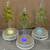 BLOWN GLASS PINE TREE BATTERY OPERATED COLOR CHANGING MIRROR BASE 7.5" 7 thumbnail
