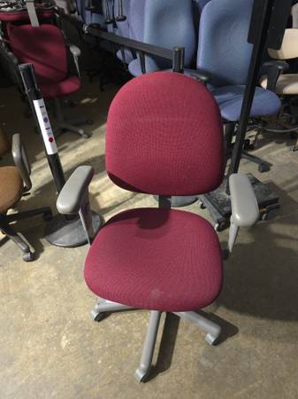 Burgundy Office Chair 1
