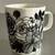 Marimekko Siirtolapuutarha Mug Black White Blue Stoneware Oivai 1 thumbnail
