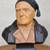 Pair of Hans Huggler-Wyss carved wood bust sculpture of man and woman 11 thumbnail