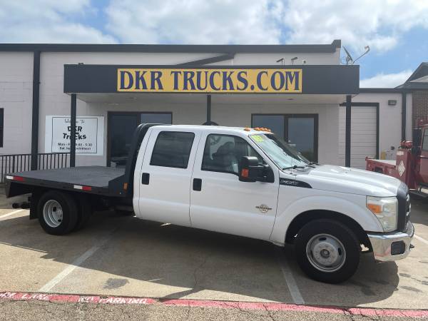 2015 FORD CREW CAB FLATBED WORK TRUCK 6.7L POWER STROKE DIESEL 1