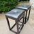 Modern Square Counter Stools Faux Leather set 4 thumbnail