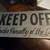 Metal keep off sign 1 thumbnail