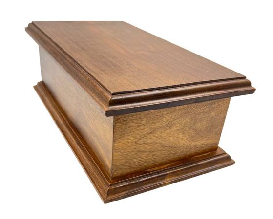 Mid century Walnut hardwood lidded jewelry box 1