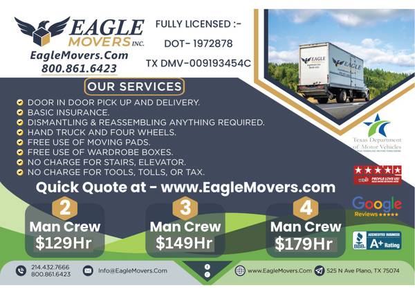 ✅✅ TOP-QUALITY MOVING SERVICES, BEST RATES, RATED TOP 3 MOVERS IN DFW 1