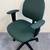 Rolling Office Computer Desk Chair Green Cloth Adj Arm Rests 3 thumbnail